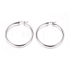 Tarnish Resistant 201 Stainless Steel Big Hoop Earrings EJEW-F237-02B-P-1