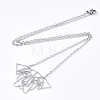 201 Stainless Steel Puppy Pendant Necklaces NJEW-T009-JN042-1-40-2