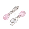 SHEGRACE Brass Micro Pave Cubic Zirconia Charms XGRQ5K163-824P-A-2