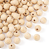 Craftdady 120Pcs 12 Styles Unfinished Natural Wood European Beads WOOD-CD0001-09-3