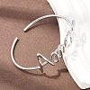 Amour Brass Open Cuff Bangles BJEW-F528-03P-2