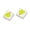 Printed Handmade Porcelain Beads PORC-G016-04O-2