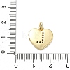 Brass Micro Pave Clear Cubic Zirconia Pendants KK-D229-01G-12-3