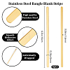 304 Stainless Steel Bangle Blank Strips MAK-WH0016-02B-G-2