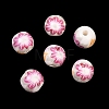 Floral Printed Porcelain Beads PORC-Q199-8mm-12-2