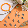 50Pcs Autumn Theme Tibetan Style Alloy Pendants FIND-SC0006-37-4