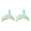 Ocean 304 Stainless Steel Enamel Pendants STAS-T076-08A-01G-1