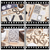 Black & White Lace DIY Scrapbooking Kits STIC-WH0024-01-6