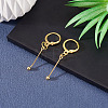 Brass Leverback Earring Findings EJEW-TAC00036-6