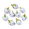 Handmade Porcelain Pendants PORC-N004-152B-16-1