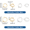 16Pcs 4 Style 201 Stainless Steel Huggie Hoop Earrings Findings STAS-AR0001-36-2