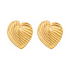 304 Stainless Steel Heart Stud Earrings for Women OP2975-1-4