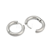 Tarnish Resistant Frosted 304 Stainless Steel Huggie Hoop Earrings for Women EJEW-C096-32A-P-2