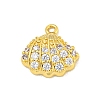 Rack Plating Brass Micro Pave Clear Cubic Zirconia Charms KK-P277-10G-1