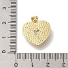 Brass Micro Pave Cubic Zirconia Pendants KK-R002-10G-3