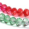 Transparent Painted Glass Beads Strands X1-DGLA-A034-T8mm-A24-4