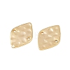 Brass Textured Geometric Connector Charms X-KK-B137-10G-02-2