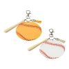 Baseball Acrylic & Wood Pendant Decorations HJEW-YW00012-01-2