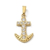 Ion Plating(IP) 304 Stainless Steel Micro Pave Cubic Zirconia Pendants STAS-Z107-07G-1