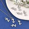 SHEGRACE Brass Micro Pave Clear Cubic Zirconia Pendants XGRQ29809-394P-Z-5