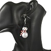 Christmas Handmade Lampwork Dangle Earrings EJEW-JE07516-02-5