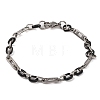 201 Stainless Steel Cable Chain Bracelets BJEW-B078-63EBP-1