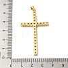 Rack Plating Brass Micro Pave Clear Cubic Zirconia Big Pendants KK-G488-08G-3