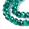 Transparent Electroplate Glass Beads Strands X1-EGLA-Q131-01A-02-3