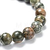 Natural Rhyolite Jasper Stretch Beaded Bracelets G-A185-01S-4