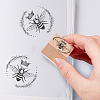 1Pc Beechwood Stamps & 1Pc Resin Stamp Sheet DIY-CP0007-96H-4