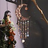 Iron & Brass & Crystal Glass Sun Catcher Pendants HJEW-K049-05-1