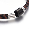 Leather Braided Cord Bracelets BJEW-E352-29B-3