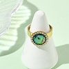 Paua Shell Finger Rings for Women RJEW-JR01101-01-2