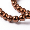 Non-Magnetic Synthetic Hematite Beads Strands G-G091-12mm-2
