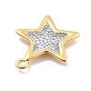 304 Stainless Steel Polymer Clay Rhinestone Pendants RESI-R155-012G-01-2