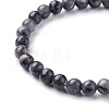 Natural Larvikite Beads Stretch Bracelets BJEW-F380-01-A14-2