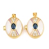 Brass Locket Pendants KK-D232-12G-02-2