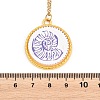 Ocean Theme Alloy Acrylic Conch Shape Pendant 201 Stainless Steel Cable Chain Necklaces for Women NJEW-F369-01D-3