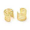 Brass Multi Line Cuff Earrings EJEW-D065-08G-2