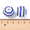 Striped Resin Rhinestone Beads OACR-A037-01B-3