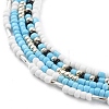 Round Seed Beads Multi-strand Necklaces NJEW-JN03460-01-4