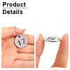 Globleland 201 Stainless Steel Numbered Marking Identification Hang Tags STAS-GL0001-01-3