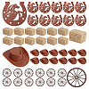 1 Bag Plywood Horseshoe Decorations AJEW-UN0005-57-1