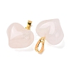 Natural Rose Quartz Pendants G-B188-04G-04-2