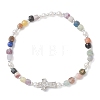 Natural Mixed Gemstone Beaded Stretch Bracelets for Women BJEW-JB13199-01-2