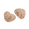 Heart Shaped Polymer Clay Rhinestone Beads CLAY-NH0002-02F-2