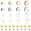 DIY 304 Stainless Steel Flat Round Stud Earring Making Kits DIY-FS0010-53-1