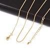 Long-Lasting Plated Brass Curb Chain Necklaces NJEW-K112-07G-NF-1