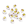 Christmas Theme Printed Opauqe Acrylic Beads OACR-R004-01C-1