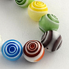 Handmade Millefiori Glass Round Beads Strands LK-R004-42-1